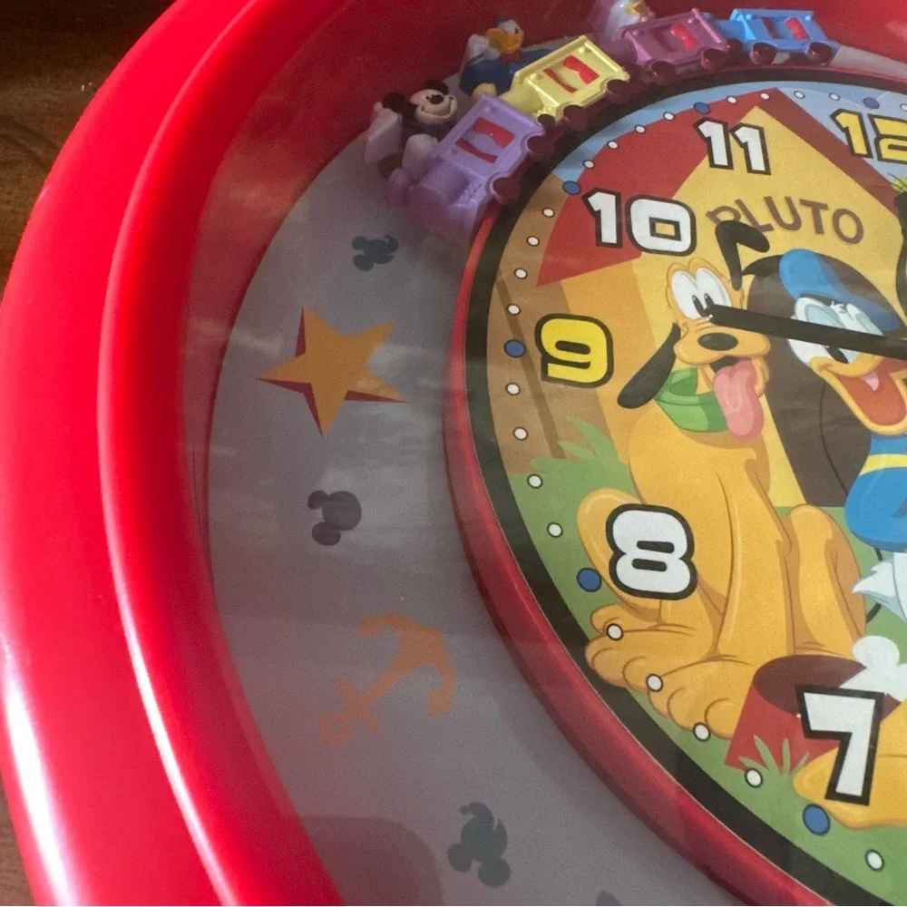 Vintage Disney Mickey Mouse Friends Animated Musical Wall Clock Melody RARE HTF